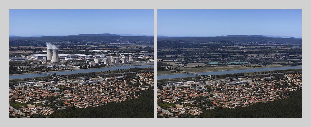 Nuclear power plant - Tricastin - France > diptych 47 x 128 inch > © 2016